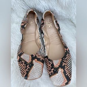 Vince Camuto Snake Print Ballet Flats